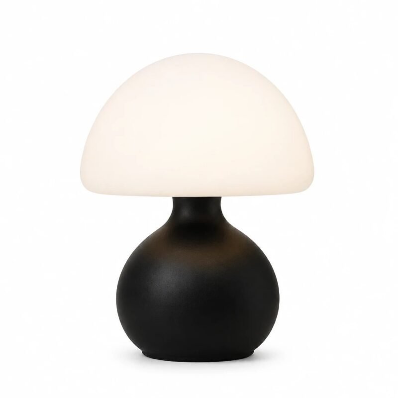 Black Mushroom Table Lamp, Three-Color