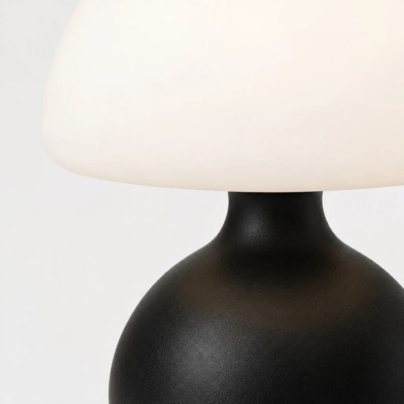 Black Mushroom Table Lamp, Three-Color
