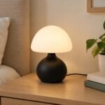 Black Mushroom Table Lamp, Three-Color
