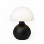 Black Mushroom Table Lamp, Three-Color