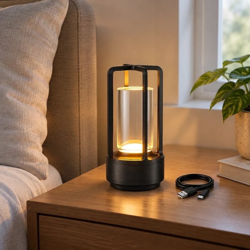 Cordless Desk Lamp, Black