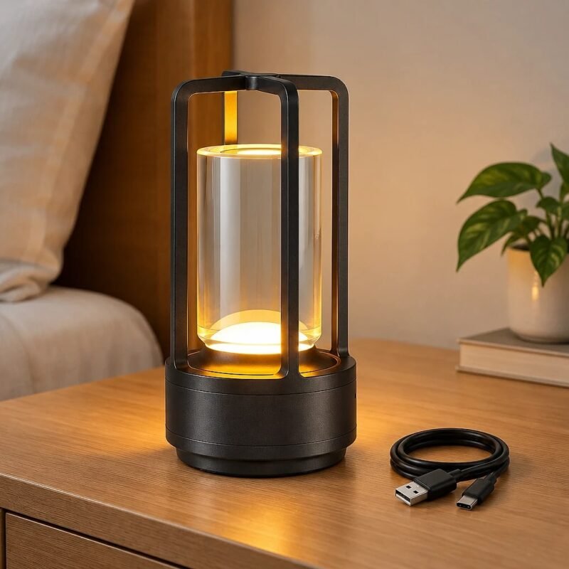 Cordless Desk Lamp, Black