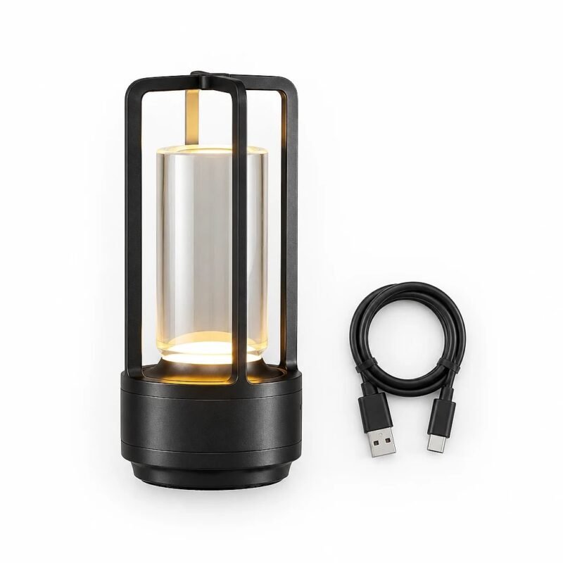 Cordless Desk Lamp, Black