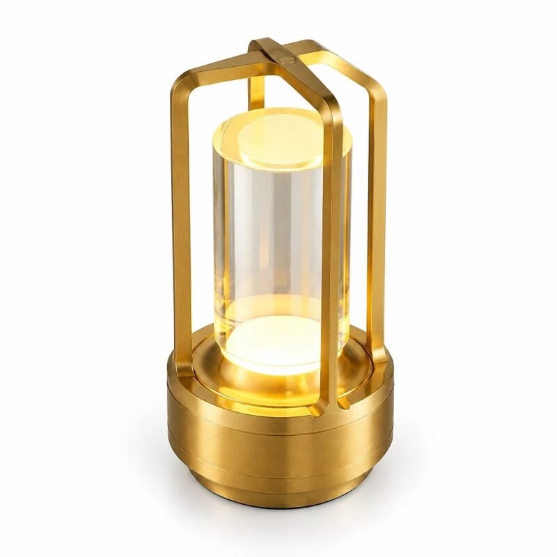Cordless LED Table Lamp, Gold