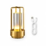 Cordless LED Table Lamp, Gold