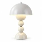 Desk Lamp, White Dome Shade
