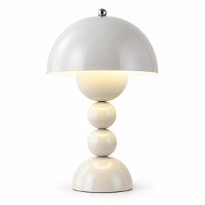 Desk Lamp, White Dome Shade
