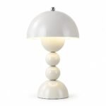 Desk Lamp, White Dome Shade