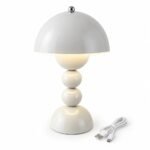 Desk Lamp, White Dome Shade