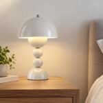Desk Lamp, White Dome Shade