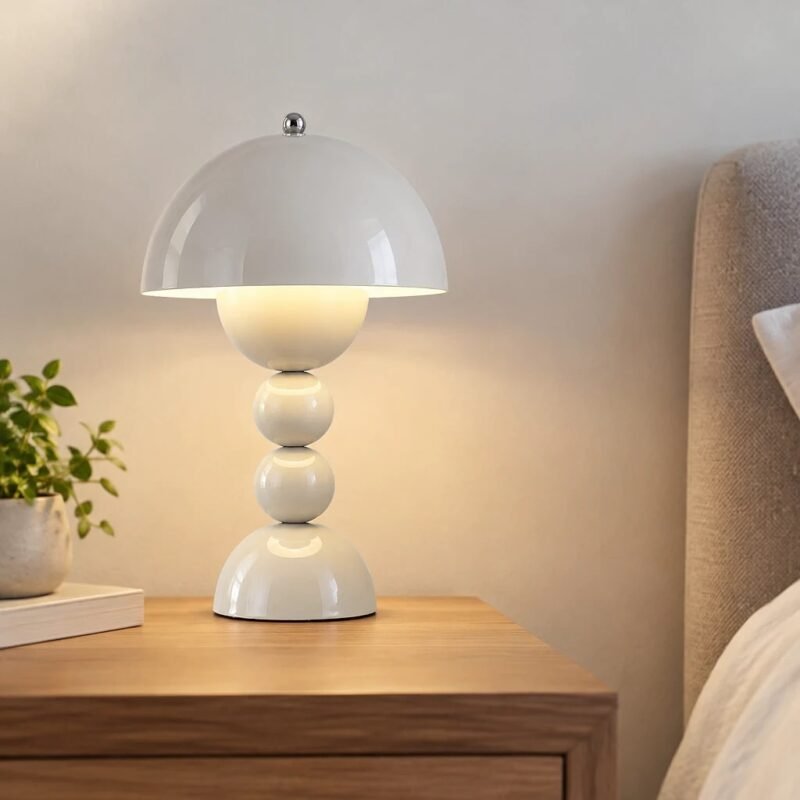 Desk Lamp, White Dome Shade
