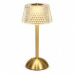 Gold Glass Shade Table Lamp