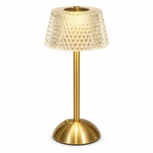 Gold Glass Shade Table Lamp