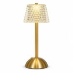 Gold Glass Shade Table Lamp