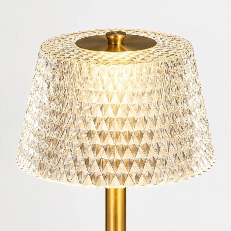 Gold Glass Shade Table Lamp