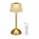 Gold Glass Shade Table Lamp