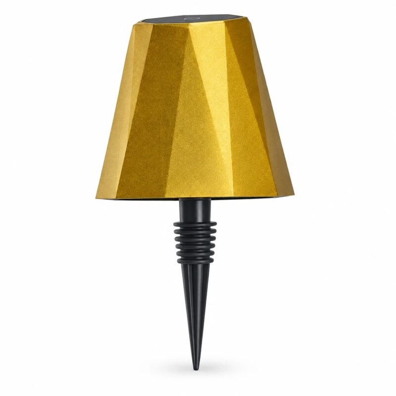 LED Rechargeable Table Lamp, Gold, main packshot LED Rechargeable Table Lamp, Gold