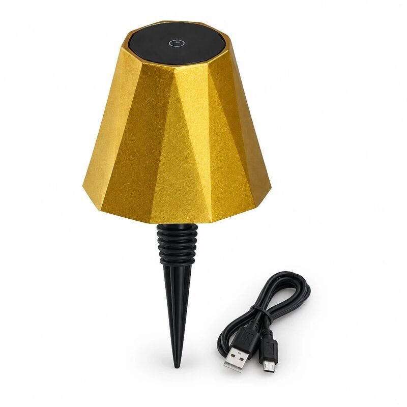 LED Rechargeable Table Lamp, Gold