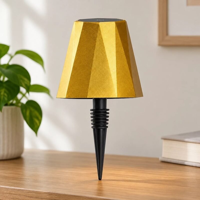 LED Rechargeable Table Lamp, Gold