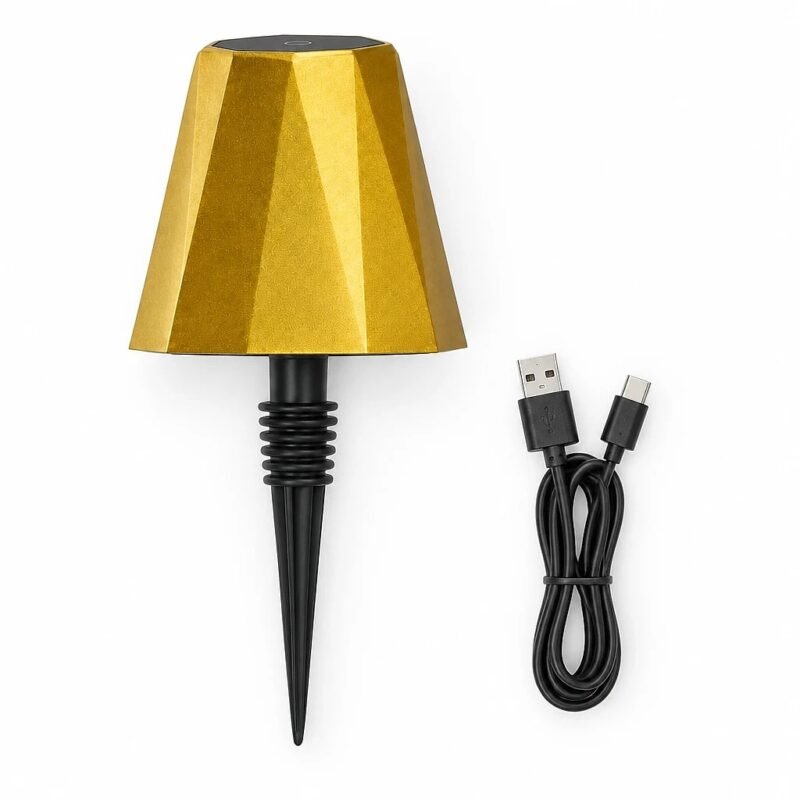 LED Rechargeable Table Lamp, Gold