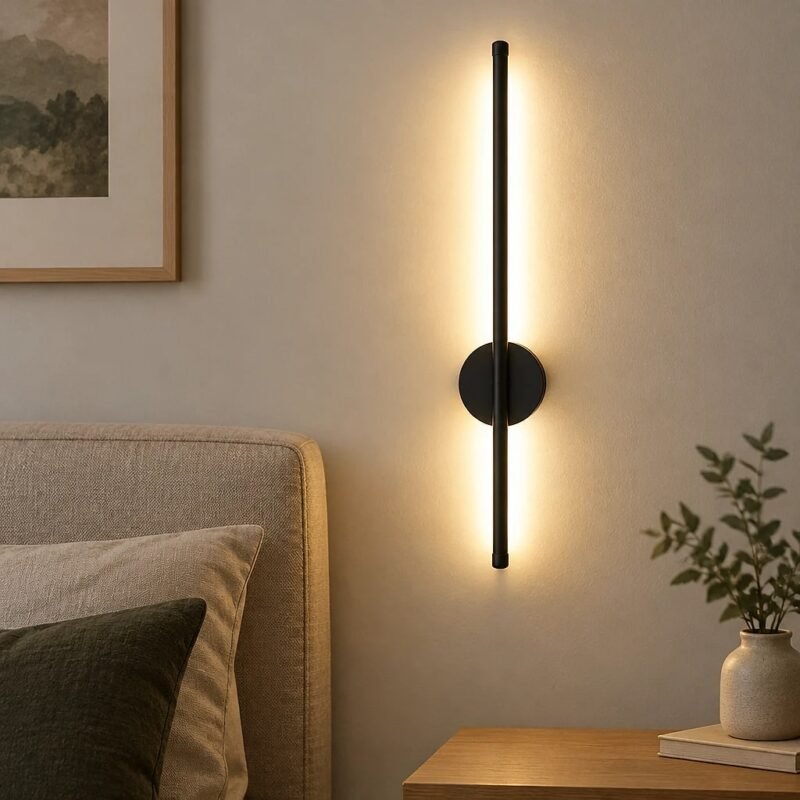 LED Wall Lamp, 50 cm Black