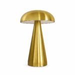 Mushroom LED Table Lamp, Gold