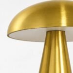 Mushroom LED Table Lamp, Gold