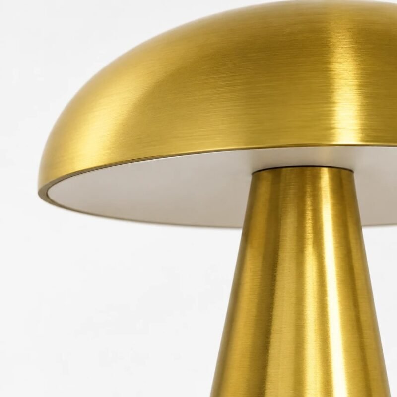 Mushroom LED Table Lamp, Gold