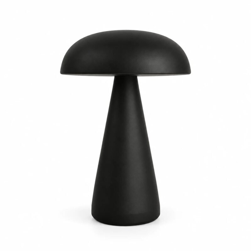 Mushroom Table Lamp, Black