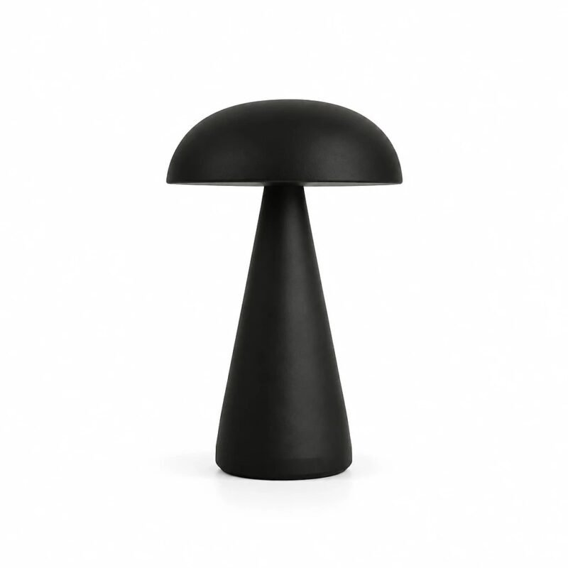 Mushroom Table Lamp, Black