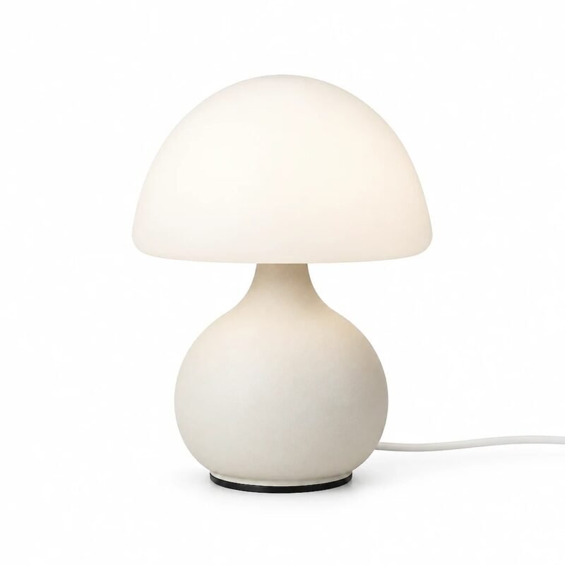 Mushroom Table Lamp, White