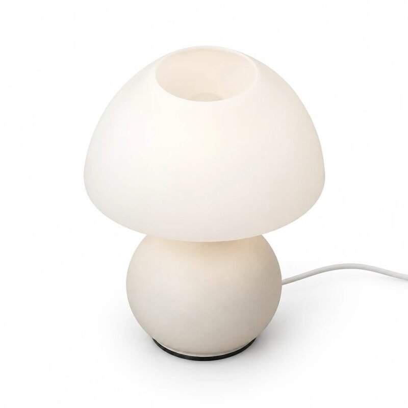 Mushroom Table Lamp, White