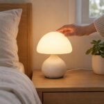 Mushroom Table Lamp, White