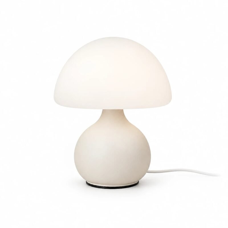 Mushroom Table Lamp, White