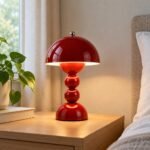 Red Mushroom Table Lamp, Rechargeable