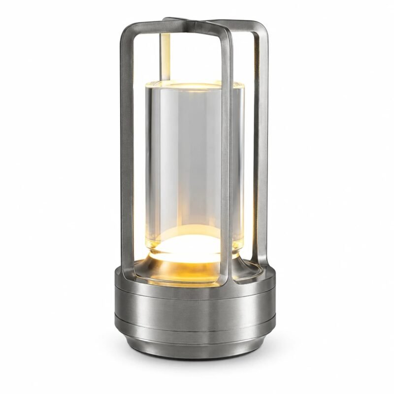 Silver Cordless LED Desk Lamp, main packshot Silver Cordless LED Desk Lamp