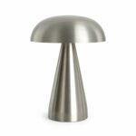 Silver Mushroom LED Table Lamp