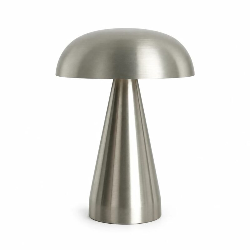 Silver Mushroom LED Table Lamp