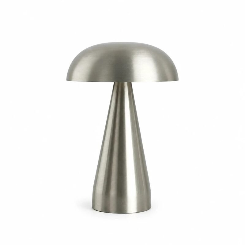 Silver Mushroom LED Table Lamp