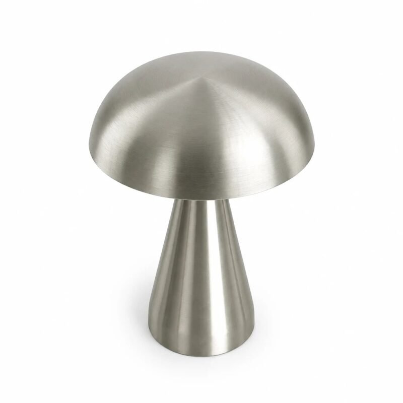 Silver Mushroom LED Table Lamp