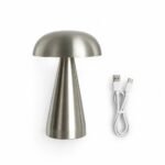 Silver Mushroom LED Table Lamp